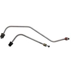 Classic Tube Brake Master Cylinder To Distribution Block Fluid Line Original Steel Pair For Power Drum Mustang 1968-1969