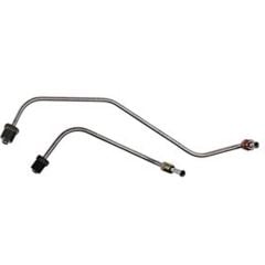 Classic Tube Brake Master Cylinder To Distribution Block Fluid Line Stainless Steel Pair For Power Drum Mustang 1968-1969