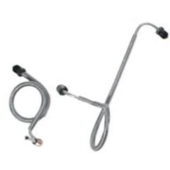 Classic Tube Brake Master Cylinder To Distribution Block Fluid Line Stainless Steel Pair For Power Drum Mustang 1971-1973