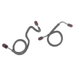 Classic Tube Brake Master Cylinder To Distribution Block Fluid Line Stainless Steel Pair For Power Disc 1971-7/1972 Mustang