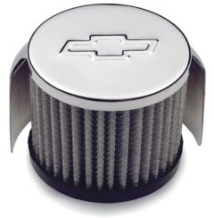 PROFORM Clamp-On Breather Cap Chrome With Bowtie Logo/ Shield Chevrolet C10 1960-1987