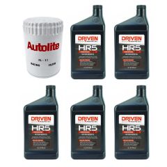 Driven Racing Oil Change Kit HR-5 High Zinc Conventional 10W-40 W/Autolite Racing FL-11 Oil Filter Ford Mustang 1965-1973