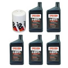 Driven Racing Oil Change Kit HR-5 High Zinc Conventional 10W-40 W/K&N Oil Filter Ford Mustang 1965-1973