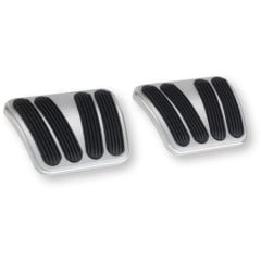 Lokar Brake And Clutch Pedal Pad With Brushed Finish Pair Chevrolet/GMC Truck 1960-1966