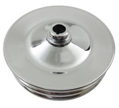 CJ Classic Trucks Power Steering Pulley Double Groove Steel Chrome Early GM/1984