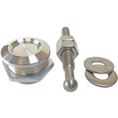 Quik-Latch Mini Latch Assembly 7/8" Diameter QL-25 Series Brushed Aluminum