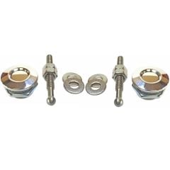 Quik-Latch Front Bumper Latch Kit Polished Mustang 2015-2023