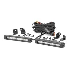 Rough Country LED Light Bar Cree 6" Slimline Chrome Series Pair