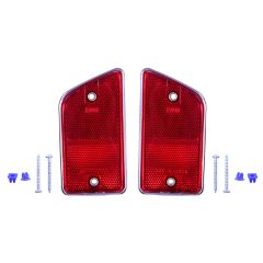 Rear Red Body Side Reflector Pair Bronco/ F-100 w/ Styleside Bed 1968-1969