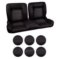 TMI Bench Seat Sport S Pro-Series Split Back Black With Brackets F-100 1953-1956