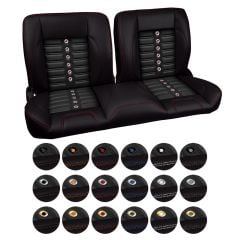 TMI Bench Seat Sport X Pro-Series Split Back Black With Brackets F-100 1953-1956