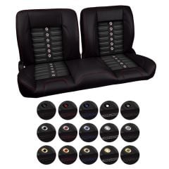 TMI Bench Seat Sport X Pro-Series Split Back Black With Brackets F-100 1957-1960