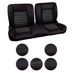 TMI Bench Seat Sport Pro-Series Split Back Black With Brackets F-100 1961-1966