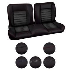 TMI Bench Seat Sport R Pro-Series Split Back Black With Brackets F-100 1961-1966