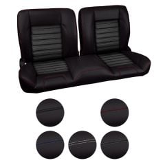 TMI Bench Seat Sport Pro-Series Split Back Black With Brackets F-100 1973-1979