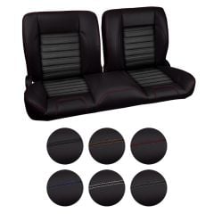 TMI Bench Seat Sport Pro-Series Split Back Black With Brackets Chevrolet C10 1960-1972