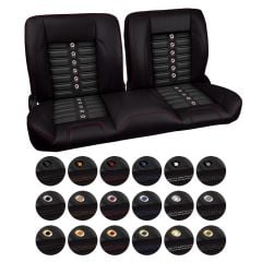 TMI Bench Seat Sport X Pro-Series Split Back Black With Brackets Chevrolet C10 1960-1972