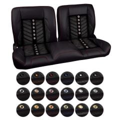 TMI Bench Seat Sport VXR Pro-Series Split Back Black With Brackets Chevrolet C10 1960-1972