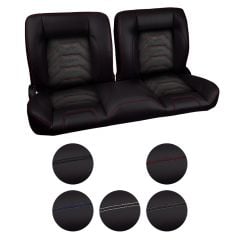 TMI Bench Seat Sport S Pro-Series Split Back Black With Brackets Chevrolet C10 1973-1987