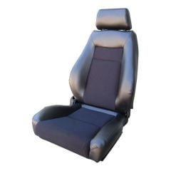 Procar Seat Vinyl With Velour Insert Elite Series Passenger Side Mustang 1965-1993