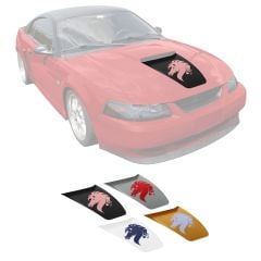 Graphic Express Square Nose Hood Decal With Horse Head Cutout Mustang GT 1999-2004