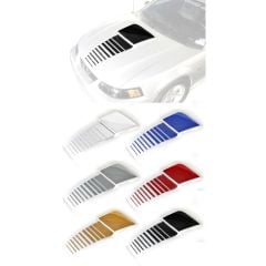 Graphic Express Fade Hood Stripe Kit With Scoop Blackout For Use With Raised Hood Scoop Mustang GT 1999-2004
