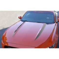 Graphic Express Hood Spear Stripe Kit Silver Mustang V6/EcoBoost/GT 2015-2017