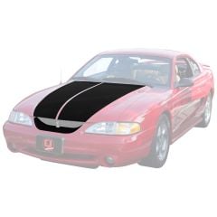 Graphic Express Dual Hood Stripe Kit Black Mustang 1994-1998