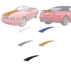 Graphic Express Stripe Kit LeMans Straight 12" Wide 10-Piece with Raised Spoiler/No Spoiler Convertible Mustang 2005-2009