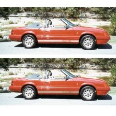Graphic Express Side Stripe Decal Kit With Mustang GT 302 Cutout Predator Cobra 1983-1986