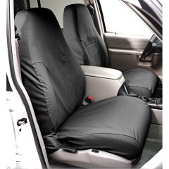 Covercraft Front Seat Cover SeatSaver Polycotton For 40/20/40 Bench Seat With Fold Down Console And Lid F-150 2015-2017