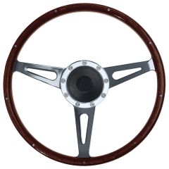 VSW 1965 GT350 Style Woodgrain 15" 9-Bolt Steering Wheel Kit Mustang 65-66