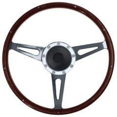 VSW 1965 GT350 Style Woodgrain 15" 9-Bolt Steering Wheel Kit Mustang 67-73