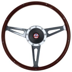 VSW 1965 GT350 Style 15" Woodgrain Steering Wheel Kit Mustang 65-66 w/ Shelby Emblem