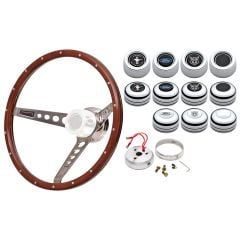 GT Performance GT3 Retro Steering Wheel Kit Mustang 65-66 Wood 15”