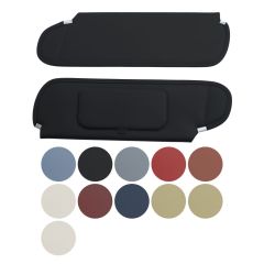 TMI Sun Visor Vinyl With Mirror Pair Convertible Mustang 1983-1986