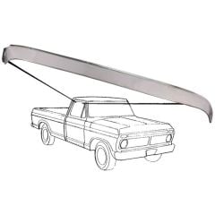 Side Window Shade Stainless Steel Polished Pair F-100 1967-1972