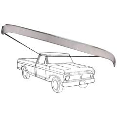 Side Window Shade Stainless Steel Polished Pair F-100 1973-1979