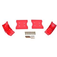 BMR Lower Torque Box Reinforcement Plate Red Kit Mustang 1979-2004