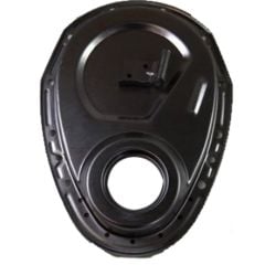 CJ Classic Trucks Timing Chain Cover With Small Pointer OEM-Style Stamped Steel Black Small Block Chevrolet