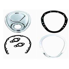 CJ Classic Trucks Timing Chain Cover 2-Piece Steel Chevy Small Block