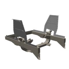 Total Control Products Subframe Clip Firewall-Length For Splined Sway Bar With Small Block Engine Mounts Mustang 1965-1966