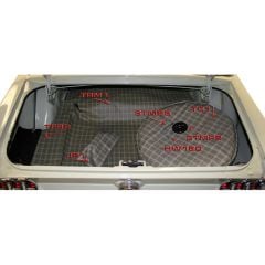 Trunk Mat Kit Plaid Mustang Coupe/ Convertible 1967-1968