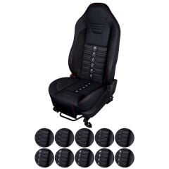 TMI Upholstery With Seat Foam Sport XR Series Seat Vinyl Non-Airbag Black Mustang 2005-2007