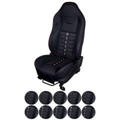 TMI Upholstery With Seat Foam Sport X Series Seat Vinyl Black Mustang 2011-2012