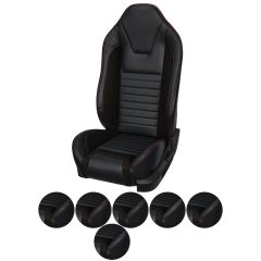 TMI Upholstery With Seat Foam Sport R Series Seat Vinyl Hi-Back Black Mustang 2011-2012