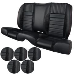 TMI Rear Seat Upholstery And Seat Foam Sport R Series Without Console Standard Coupe Mustang 1965-1966