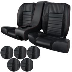 TMI Rear Seat Upholstery And Seat Foam Sport R Series With Console Standard Coupe Mustang 1965-1966