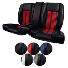 TMI Rear Seat Upholstery And Seat Foam Sport R500 Series With Console Coupe Mustang 1965-1969