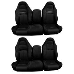 TMI Upholstery Black Unisuede With Ebony Leather Inserts SVT Lightning 1999-2004